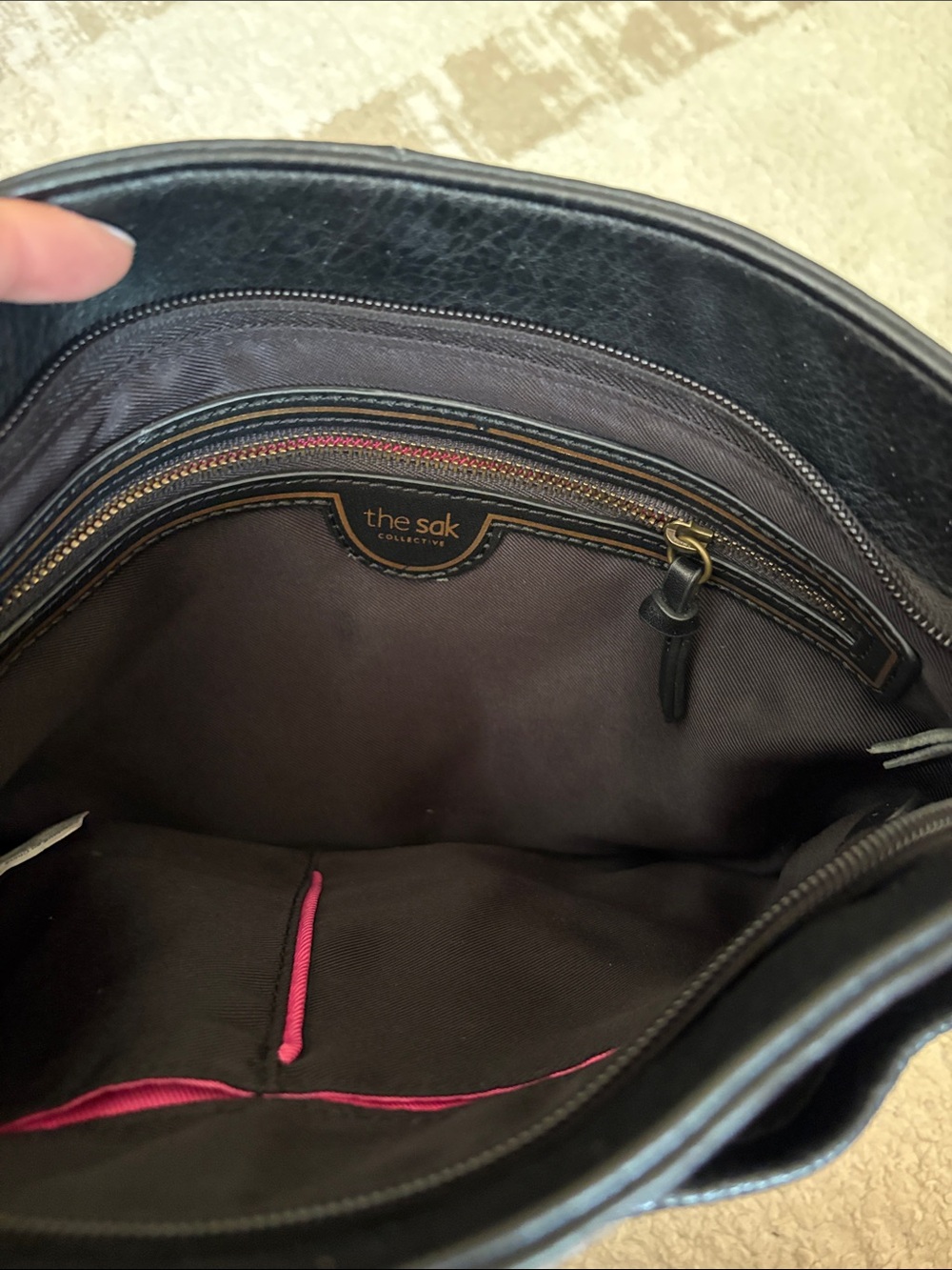 THE SAK Black Shoulder Bag with Braided Handle - Picture 3 of 3